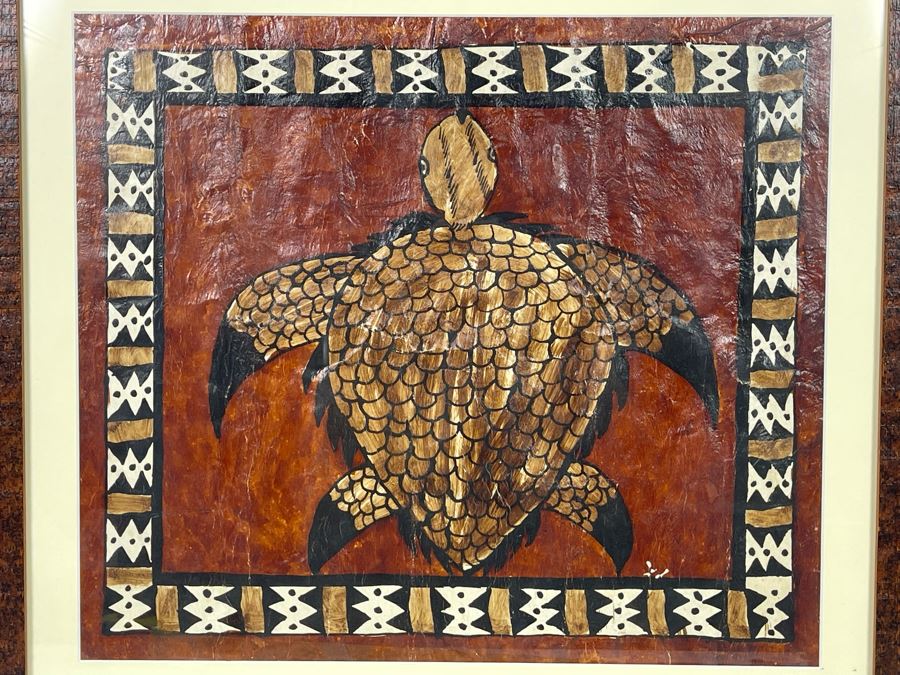 Original Framed Painting Of Sea Turtle 25.5 X 23 [Photo 4]