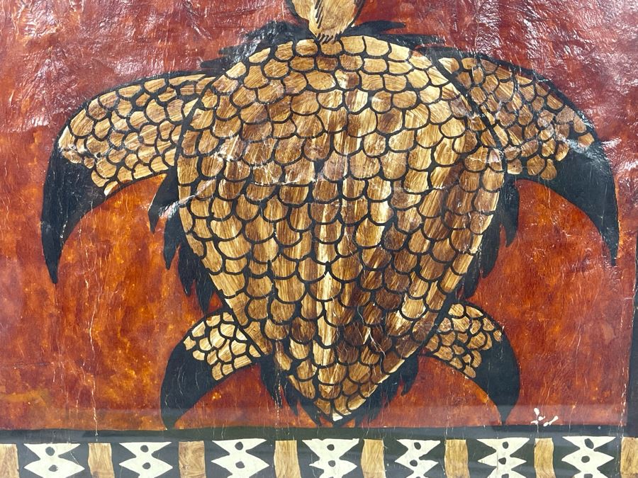 Original Framed Painting Of Sea Turtle 25.5 X 23 [Photo 6]