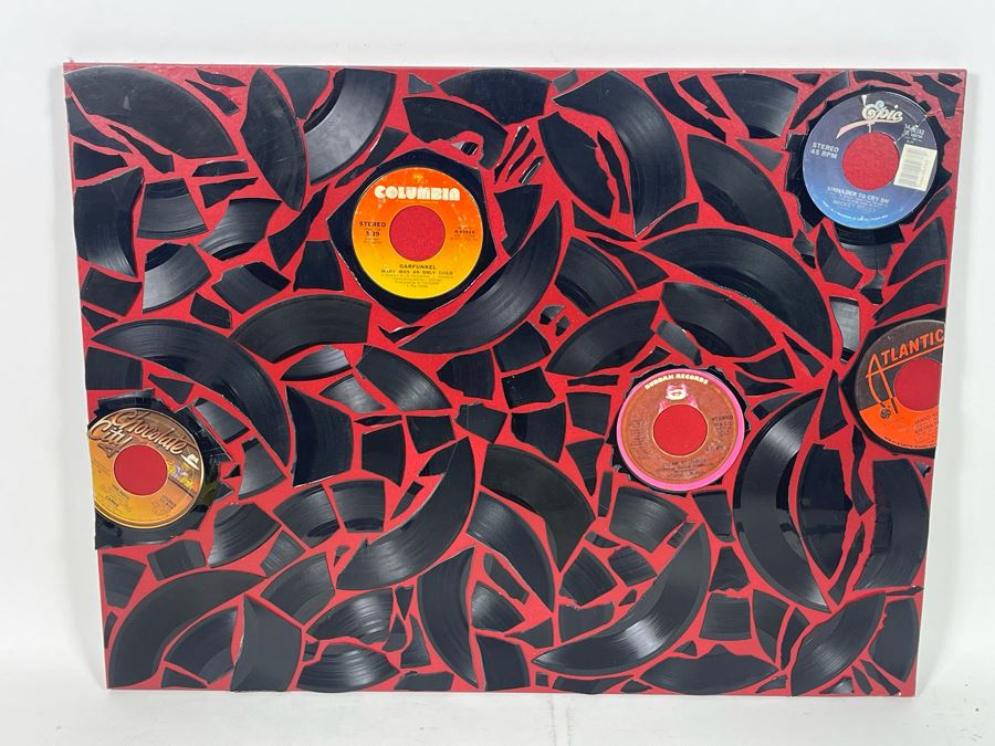 One Of A Kind 45 Vinyl Record Collage Signed Philip Pane 2016 23.5 X 18 [Photo 5]