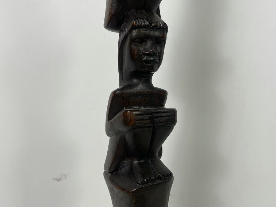 Vintage Carved Wooden Handled Cup 24H [Photo 7]