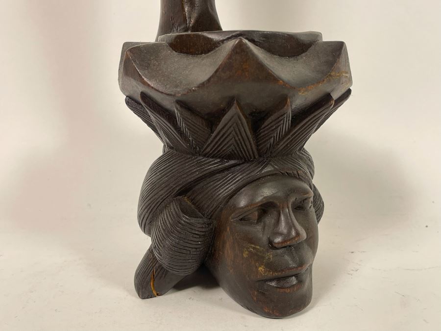 Vintage Carved Wooden Handled Cup 24H [Photo 5]