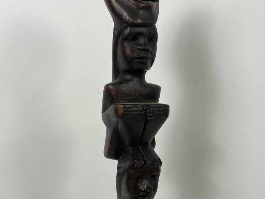 Vintage Carved Wooden Handled Cup 24H [Photo 8]