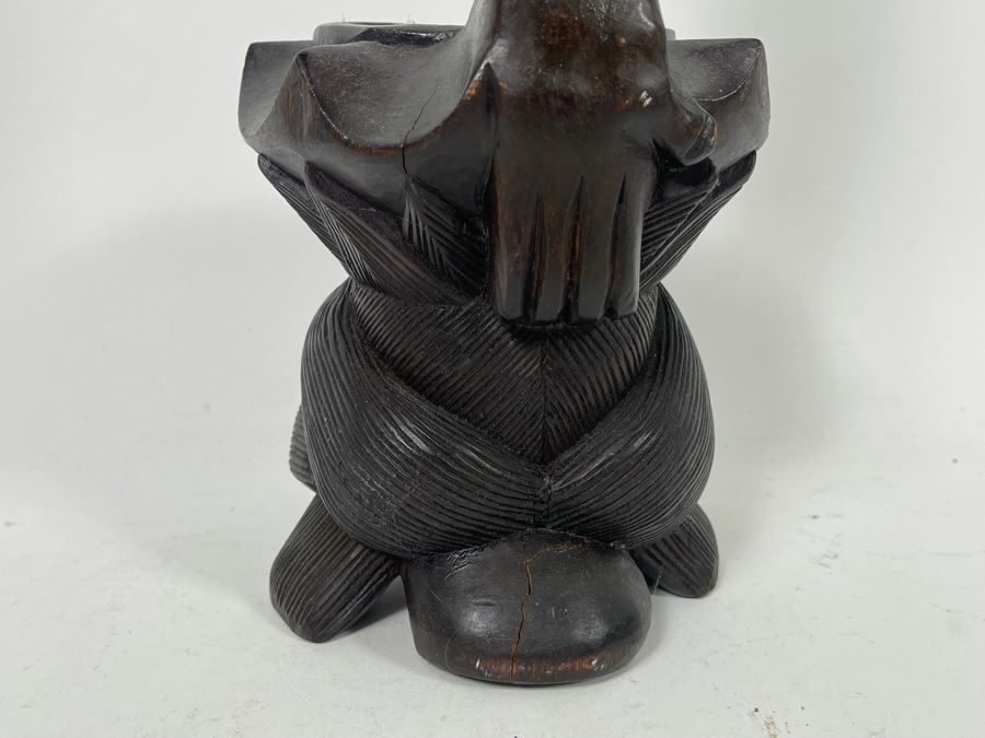 Vintage Carved Wooden Handled Cup 24H [Photo 11]