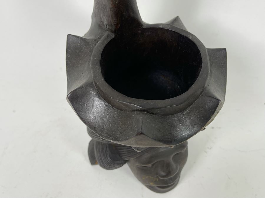 Vintage Carved Wooden Handled Cup 24H [Photo 6]