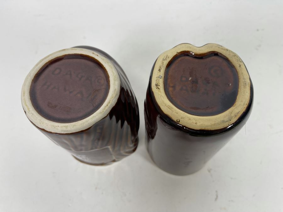 Pair Of Hawaiian Glazed Ceramic Cups Daga 5.5H [Photo 7]