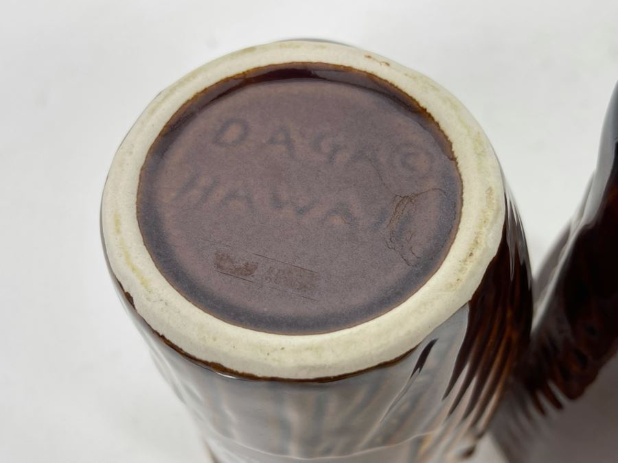 Pair Of Hawaiian Glazed Ceramic Cups Daga 5.5H [Photo 8]