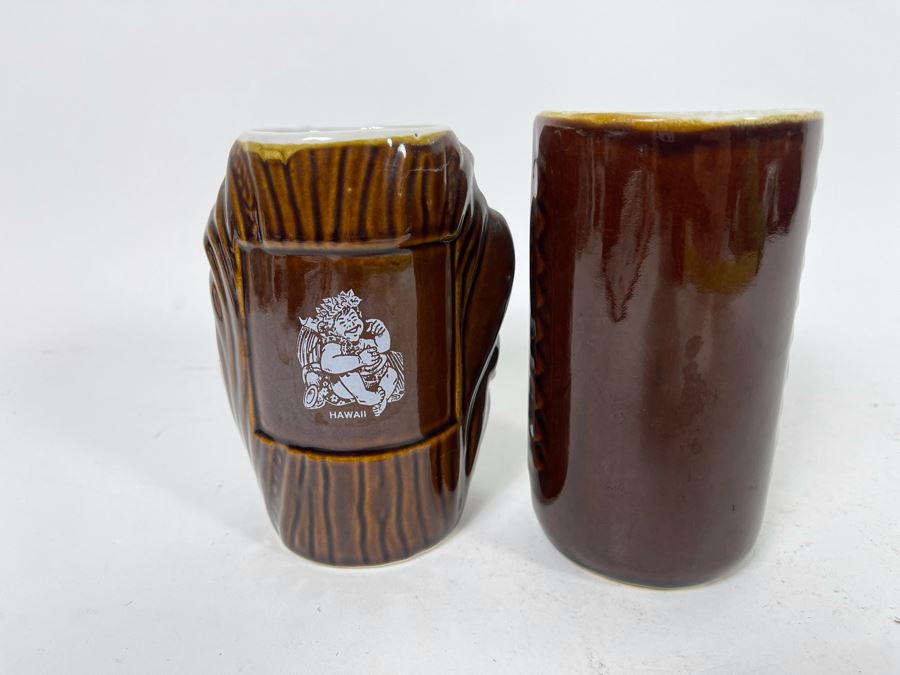 Pair Of Hawaiian Glazed Ceramic Cups Daga 5.5H [Photo 6]