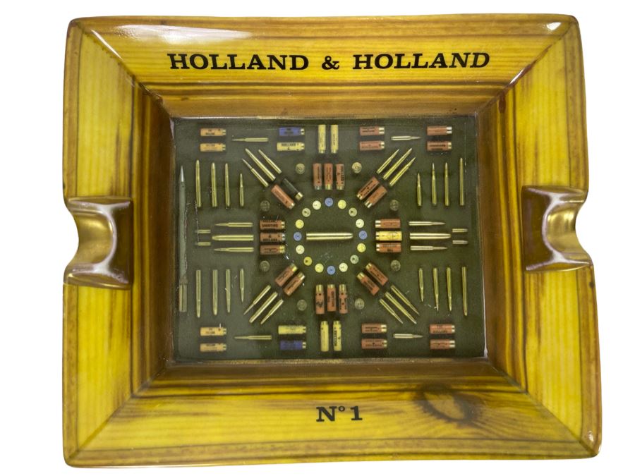 Holland & Holland No 1 Ammunition Motif London Ashtray 7W X 6D