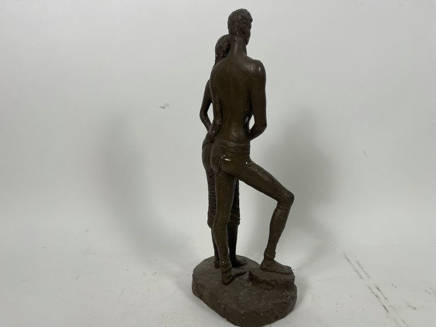 Vintage Austin Productions 1965 Plaster Sculpture Of Standing Couple 6W X 14H [Photo 7]