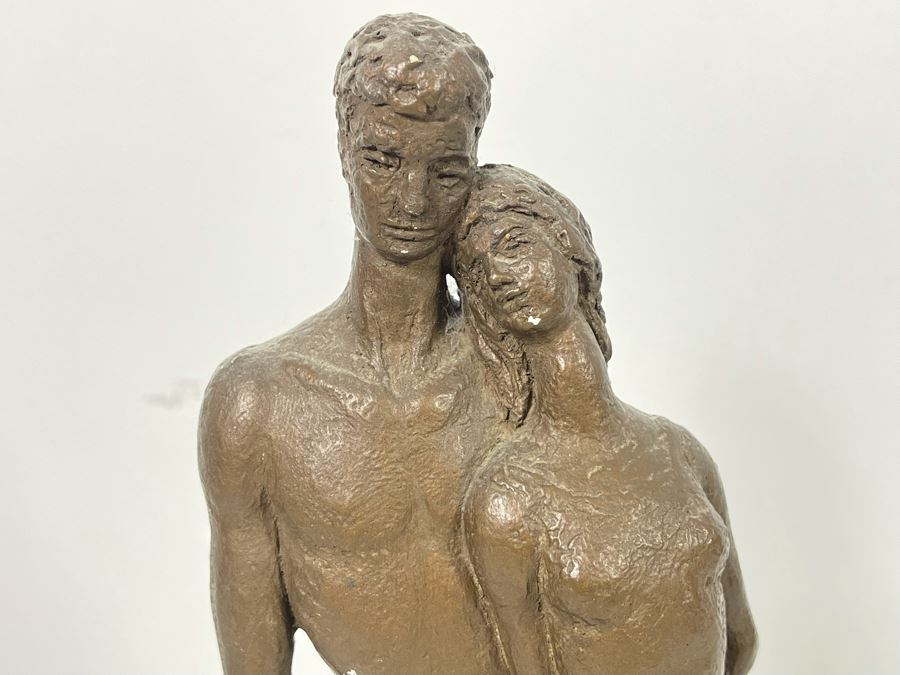 Vintage Austin Productions 1965 Plaster Sculpture Of Standing Couple 6W X 14H [Photo 4]