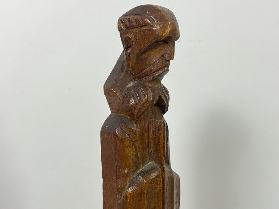 Vintage Carved Wooden Sculpture 18.5H [Photo 4]