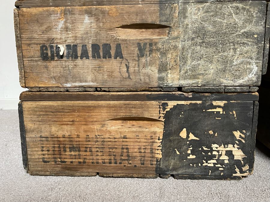 (7) Vintage Giumarra Vineyards Wooden Wine Crates 24W X 18D X 7H [Photo 6]