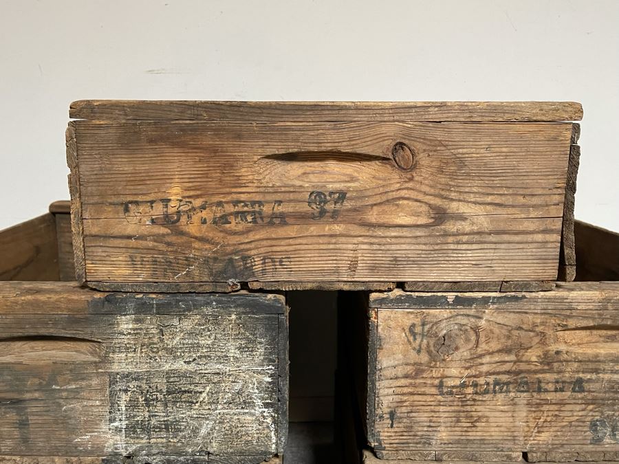 (7) Vintage Giumarra Vineyards Wooden Wine Crates 24W X 18D X 7H [Photo 8]