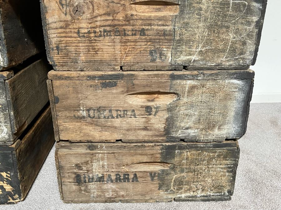 (7) Vintage Giumarra Vineyards Wooden Wine Crates 24W X 18D X 7H [Photo 9]