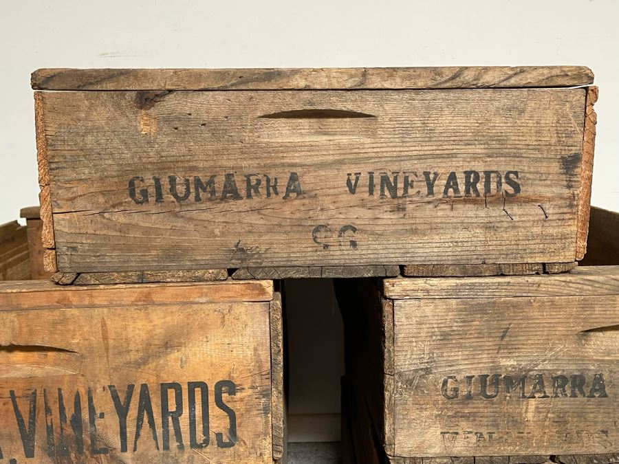 (7) Vintage Giumarra Vineyards Wooden Wine Crates 24W X 18D X 7H [Photo 8]