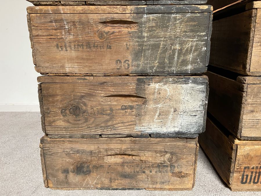 (8) Vintage Giumarra Vineyards Wooden Wine Crates 24W X 18D X 7H [Photo 5]
