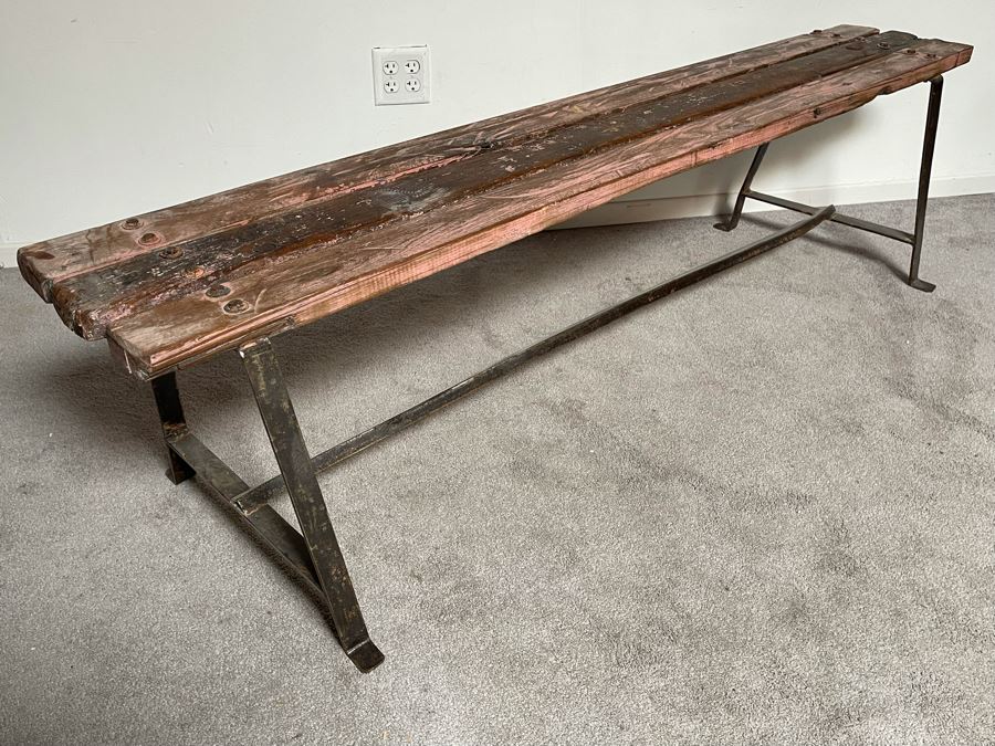 Industrial Shabby Chic Bench 70W X 21D X 19.5H [Photo 3]