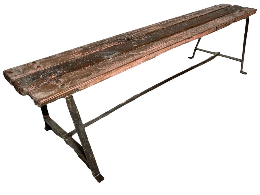 Industrial Shabby Chic Bench 70W X 21D X 19.5H [Photo 2]
