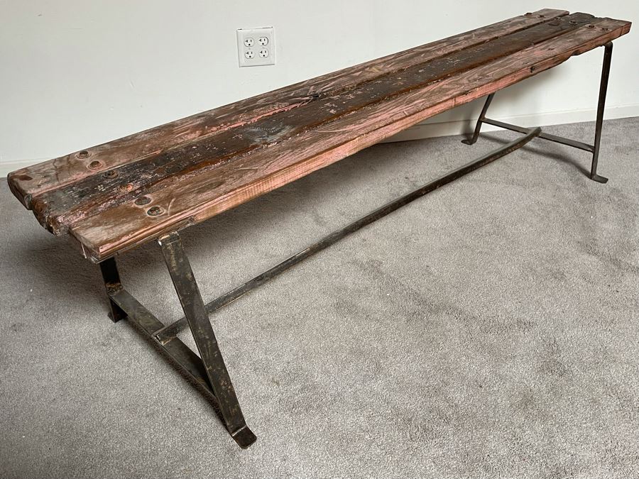 Industrial Shabby Chic Bench 70W X 21D X 19.5H [Photo 4]