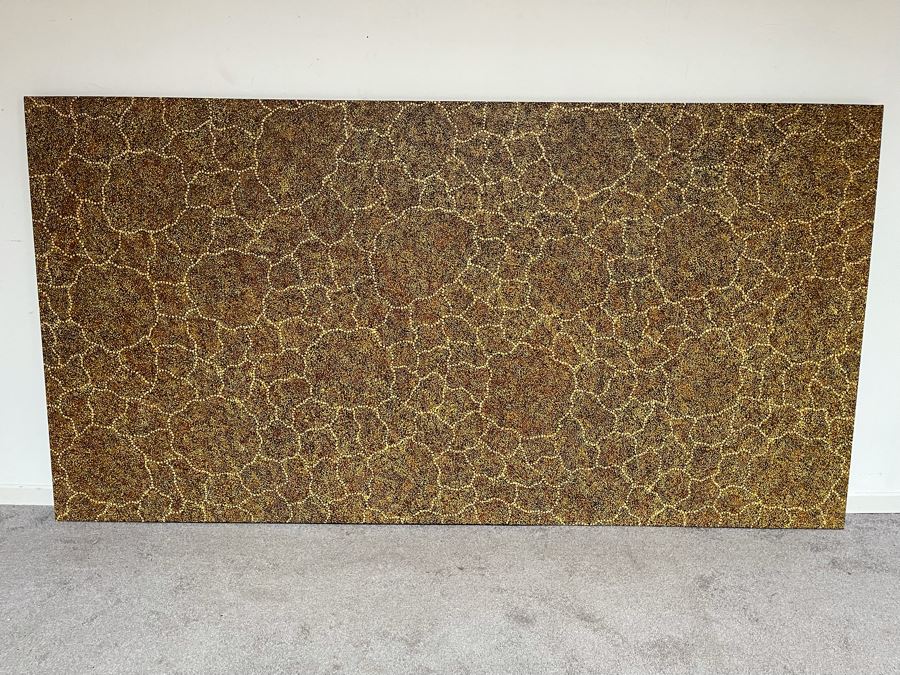 Large Original Aboriginal Wild Bush Leafs Painting On Canvas By Annie Nelson Napangardi Ti-Tree N.T. 78W X 40H Estimate $2,900 [Photo 2]