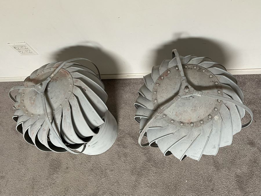 Pair Of Industrial Metal Roof Turbine Vents [Photo 4]
