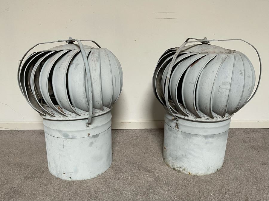 Pair Of Industrial Metal Roof Turbine Vents [Photo 3]