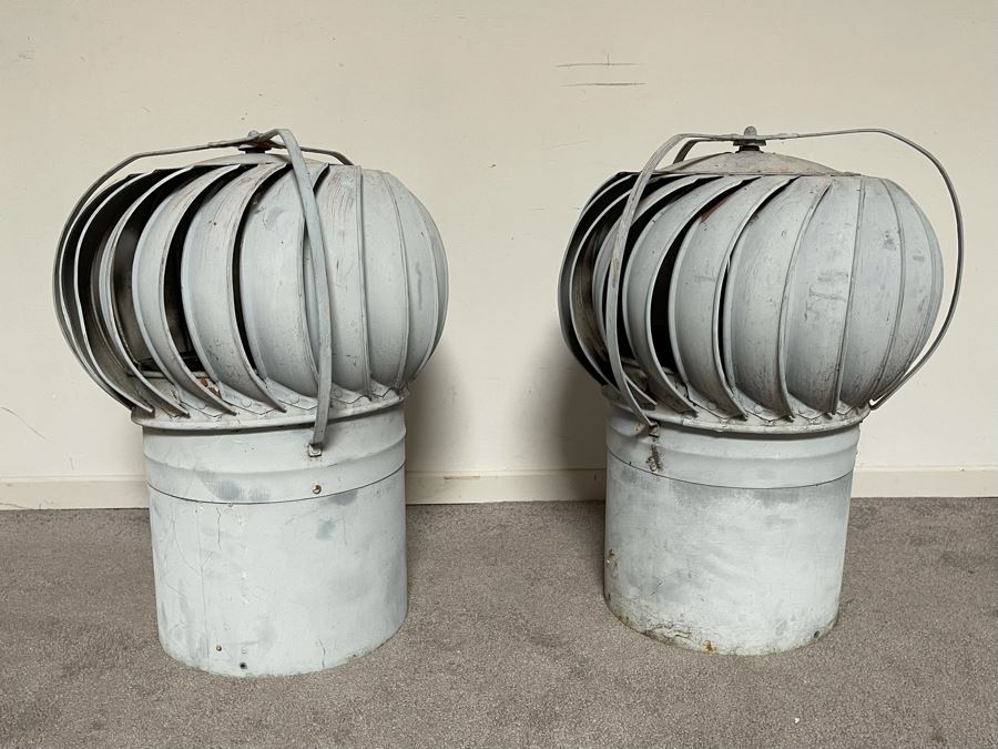 Pair Of Industrial Metal Roof Turbine Vents [Photo 2]