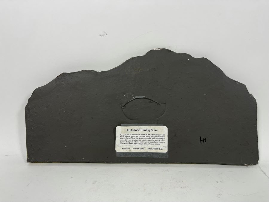 Reproduction Wall Sculpture Of Australia Arnhem Land Prehistoric Hunting Scene 18W X 9H [Photo 5]