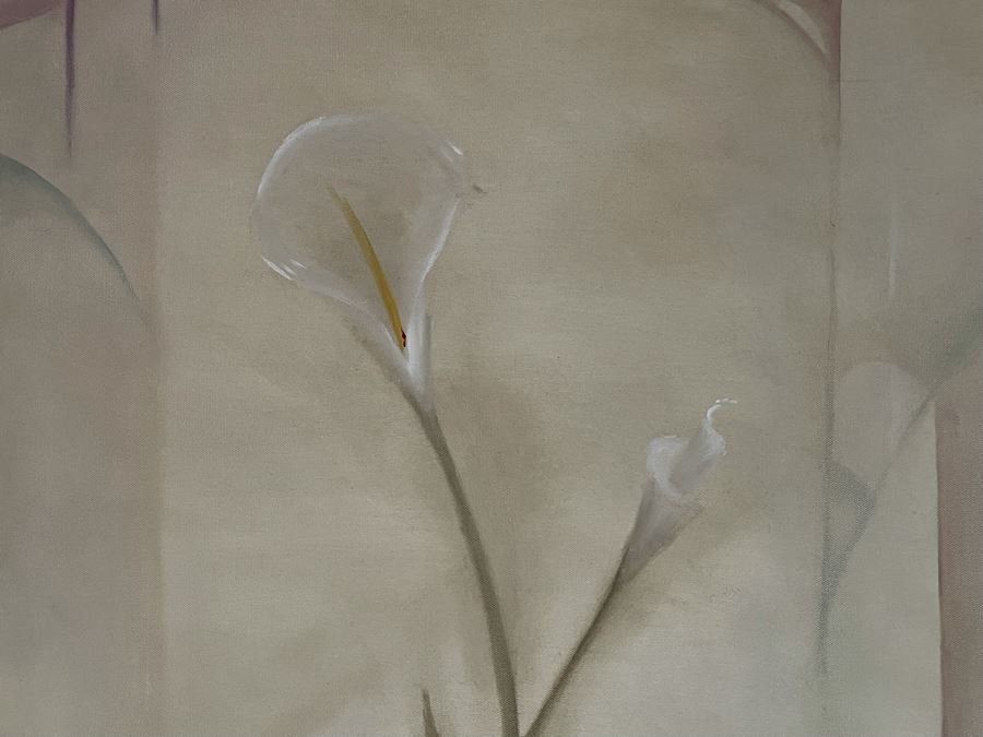 Original Still Life Painting Of Orchids On Canvas 24 X 48 [Photo 4]