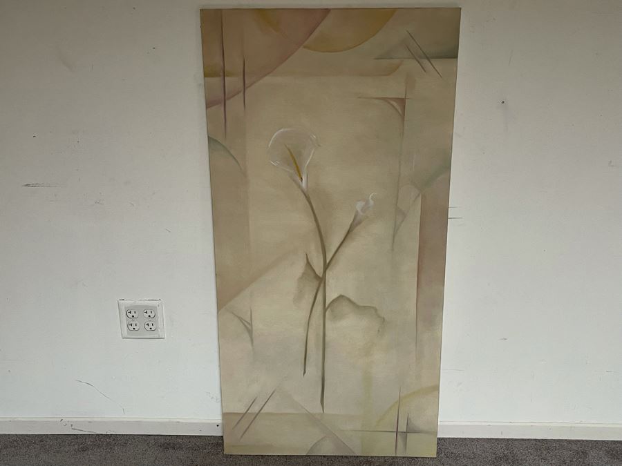 Original Still Life Painting Of Orchids On Canvas 24 X 48 [Photo 2]