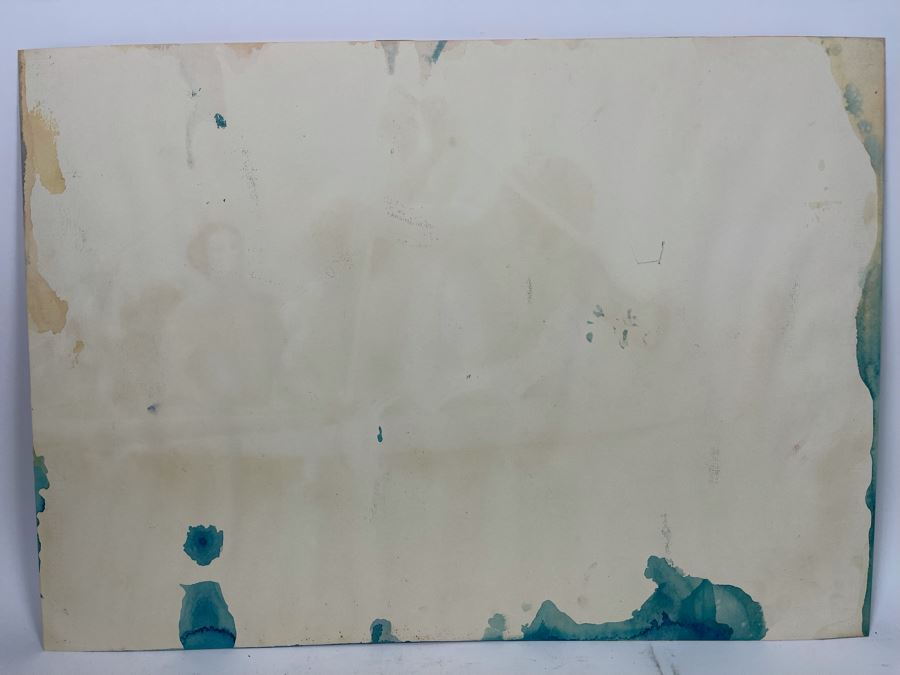 Original Hawaiian Watercolor Painting Of Rowers Rowing Crew On Paper Signed 27.5W X 19.5H [Photo 9]