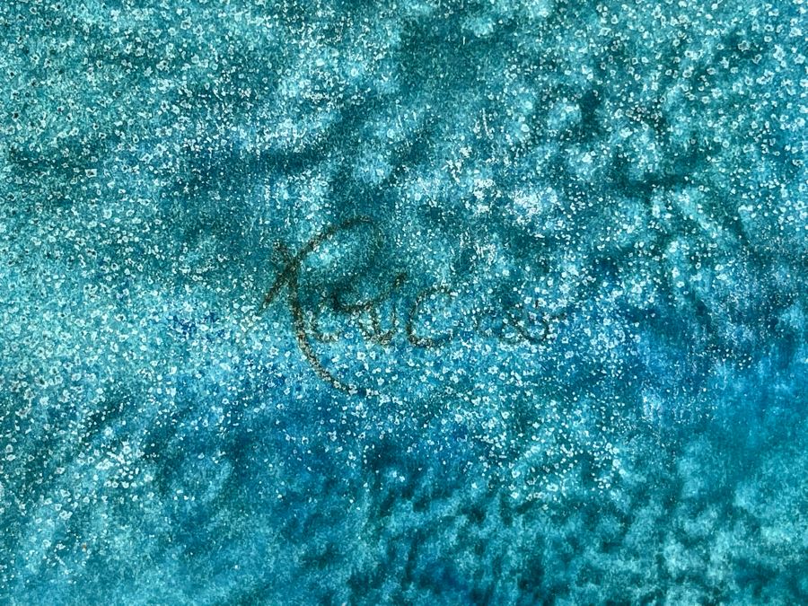 Original Hawaiian Watercolor Painting Of Rowers Rowing Crew On Paper Signed 27.5W X 19.5H [Photo 4]