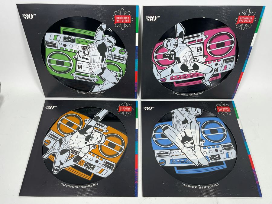 Set Of Four Star Wars Prints On Vinyl Record Albums [Photo 3]