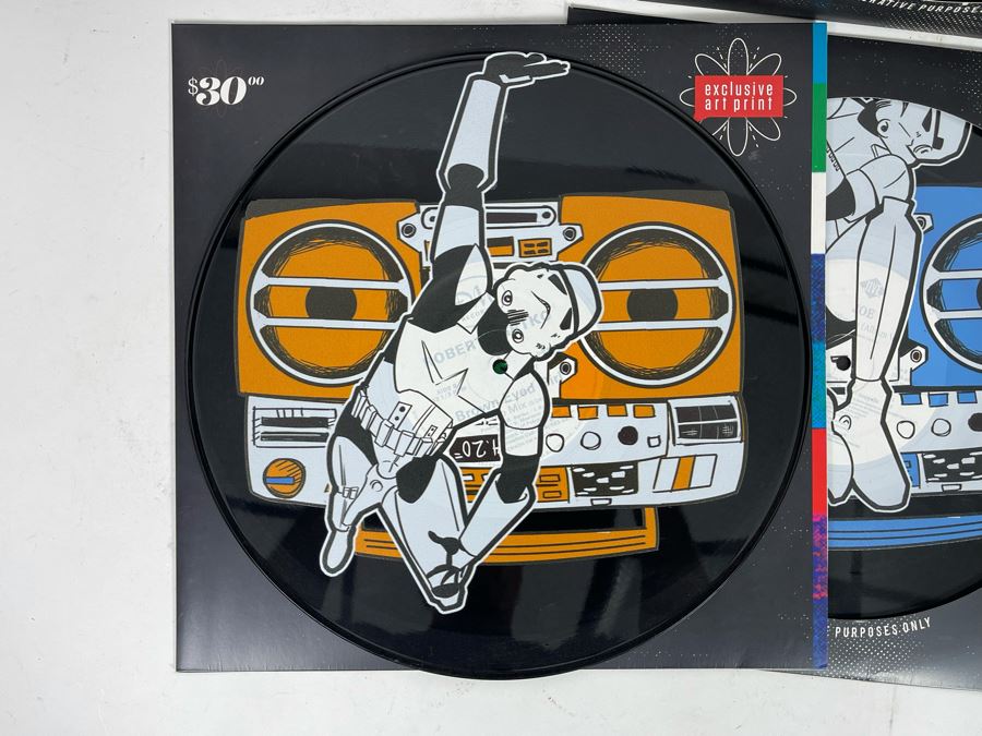 Set Of Four Star Wars Prints On Vinyl Record Albums [Photo 10]