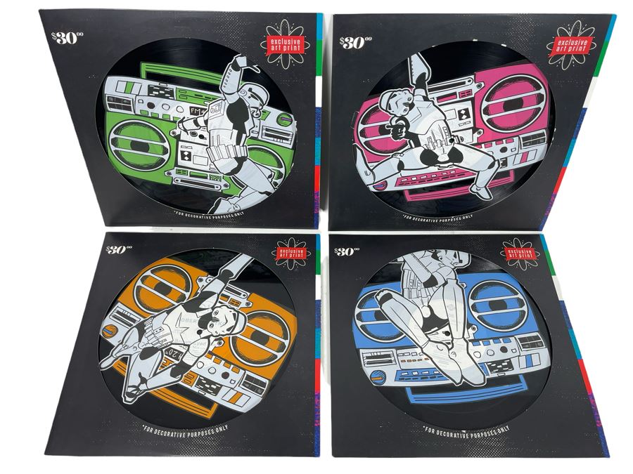 Set Of Four Star Wars Prints On Vinyl Record Albums [Photo 1]