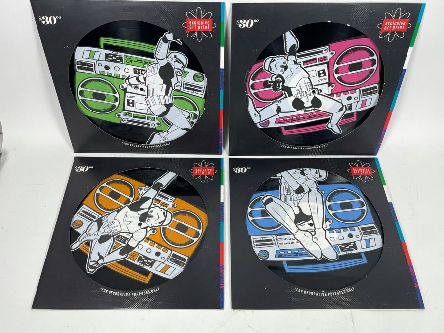 Set Of Four Star Wars Prints On Vinyl Record Albums [Photo 2]