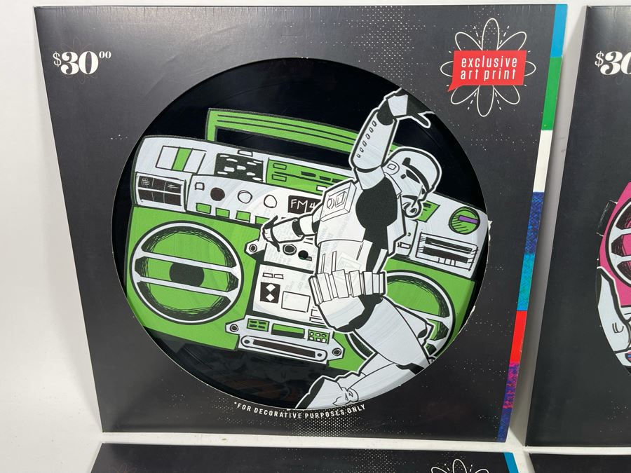 Set Of Four Star Wars Prints On Vinyl Record Albums [Photo 7]