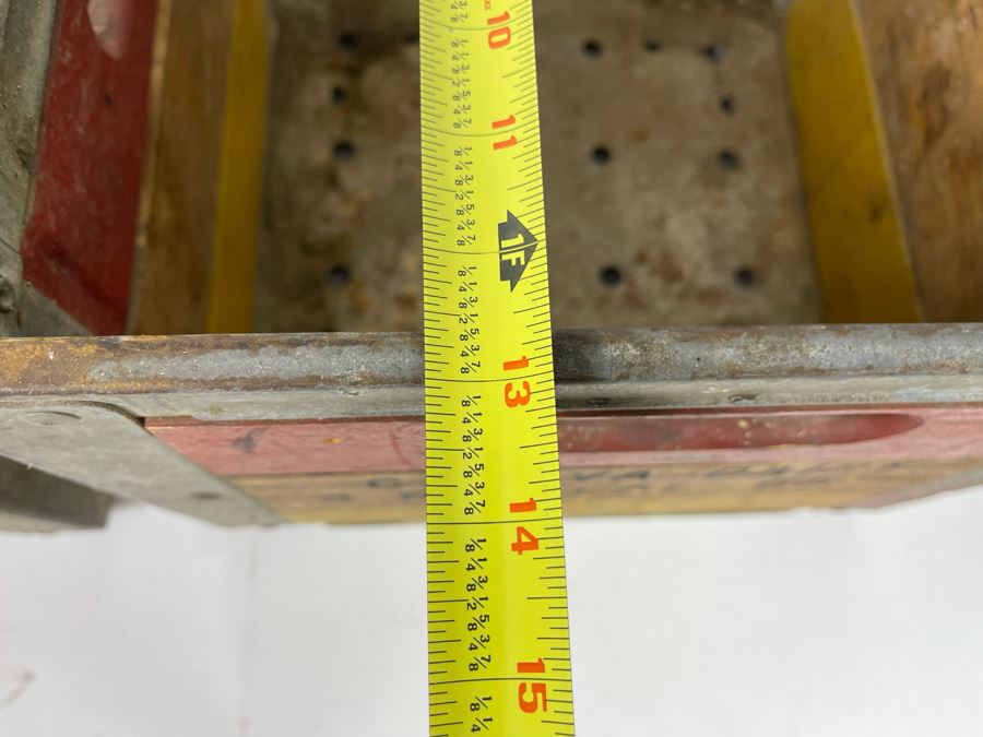 Pair Of Old Wooden And Metal Milk Dairy Crates 13W X 13D [Photo 10]
