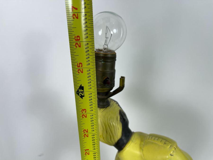 Mid-Century Bullfighter Matador Plaster Lamp Working 26H [Photo 9]