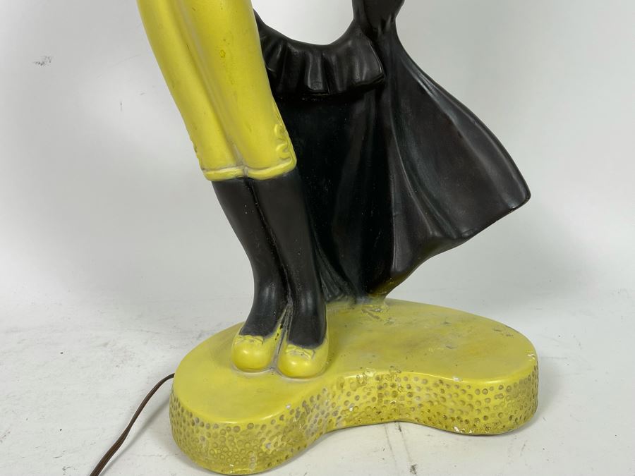 Mid-Century Bullfighter Matador Plaster Lamp Working 26H [Photo 6]