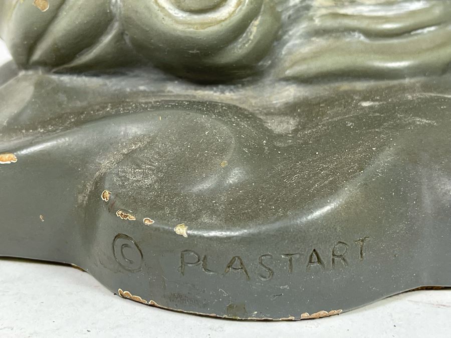Mid-Century Plastart Woman Face Chalkware Plaster Lamp Needs Rewiring 20H [Photo 8]