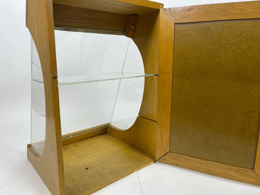 Vintage Advertising Store Display Countertop Case Wales Wallets Scotch Purses (Right Side Of Glass Has Crack) 11W X 11D X 16.5H [Photo 8]