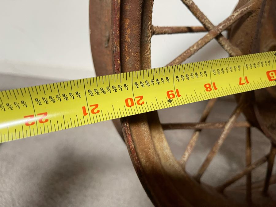Pair Of Old Automobile Wheels One Marked Ford 20' And 19' [Photo 8]