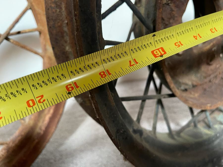 Pair Of Old Automobile Wheels One Marked Ford 20' And 19' [Photo 9]