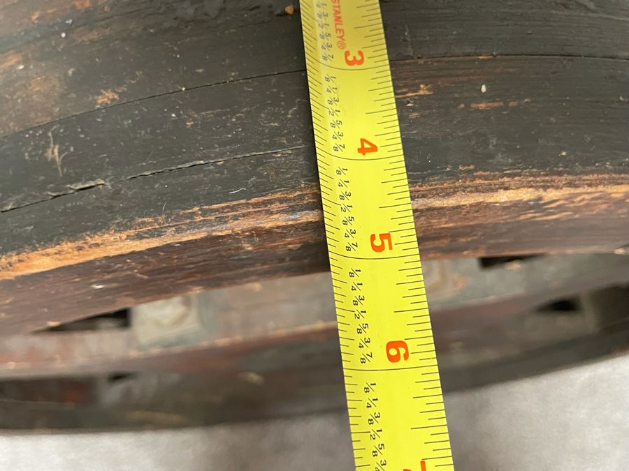 Vintage Industrial Wooden Belt Wheel Wall Decor 22R X 4.5D [Photo 10]