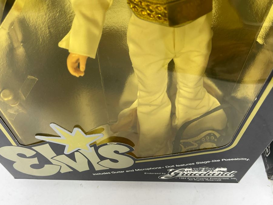 Pair Of Elvis Action Figure Dolls Graceland With Boxes 1984 [Photo 4]