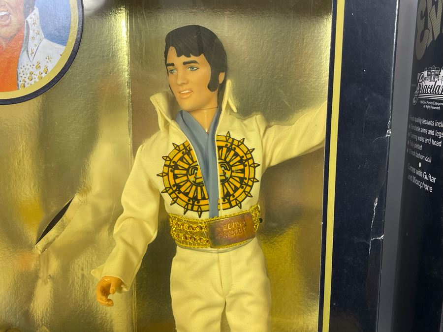 Pair Of Elvis Action Figure Dolls Graceland With Boxes 1984