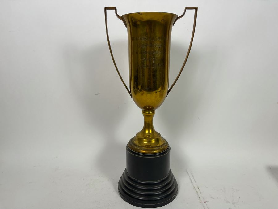 Vintage 1936 4th Annual So Cal Badminton Tournament Grand Prize Trophy 19H [Photo 4]