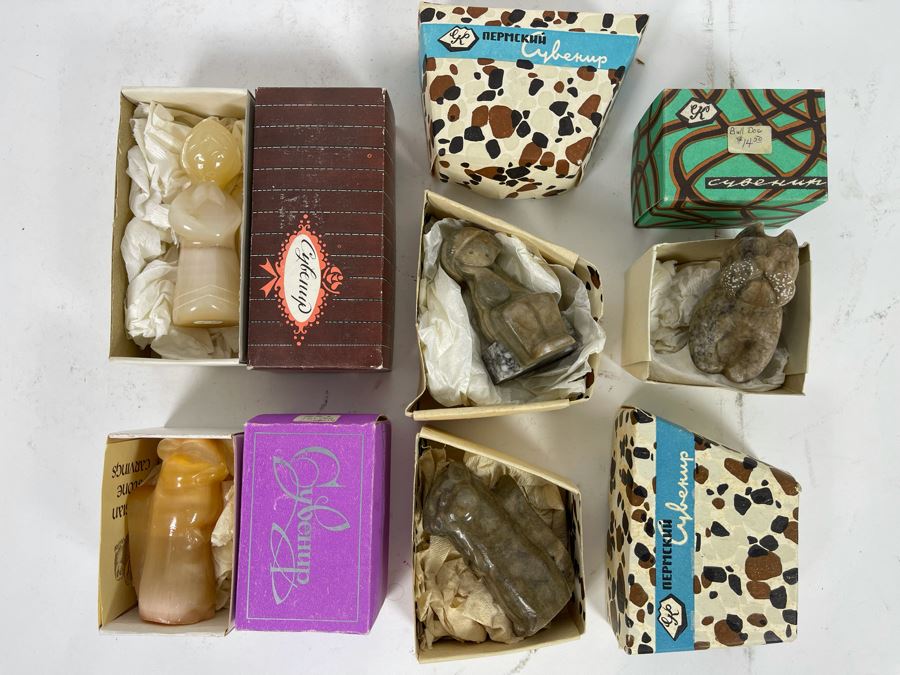 (5) Russian Carved Stone Figurines [Photo 3]