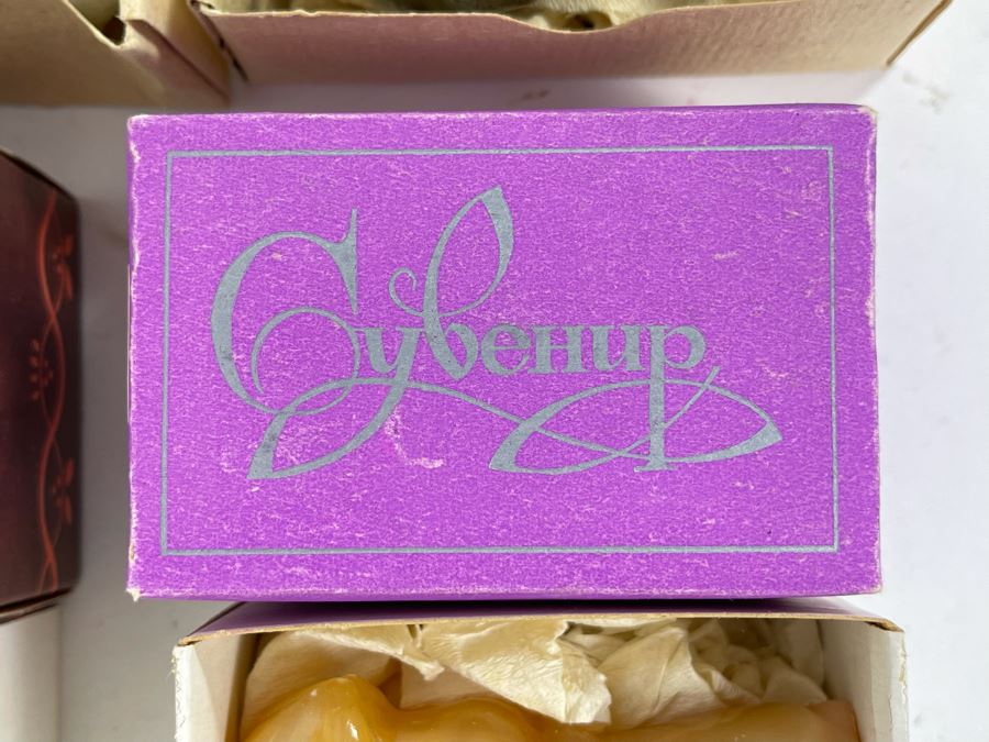 (5) Russian Carved Stone Figurines [Photo 12]